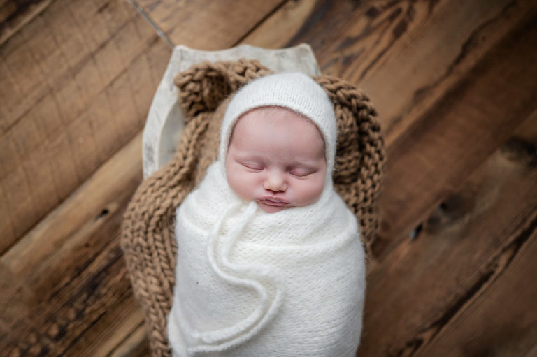 newborn swaddled